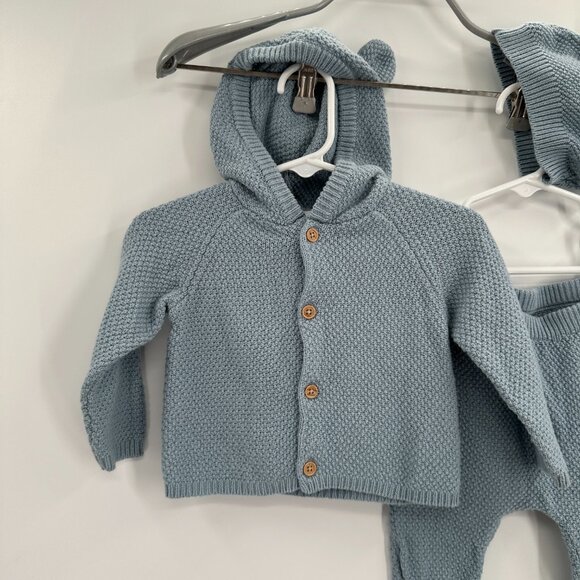 Modern Moments by Gerber 3-Piece Layette Set Sweater Pants Hat 3-6 Months 60c40v - Picture 2 of 9